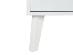Movel De Tv Com 2 Portas E 2 Prateleiras Em Creme E Branco Parton