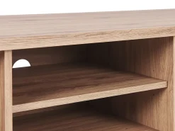 Movel De Tv Com 2 Portas E 2 Prateleiras Em Madeira Clara Prescot