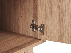 Movel De Tv Com 2 Portas E 2 Prateleiras Em Madeira Clara Prescot