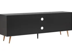 Movel De Tv Com 2 Portas E 2 Prateleiras Preto Indio