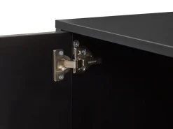 Movel De Tv Com 2 Portas E 2 Prateleiras Preto Indio