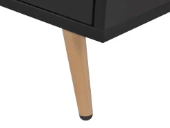 Movel De Tv Com 2 Portas E 2 Prateleiras Preto Indio