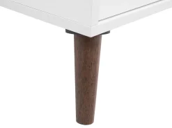 Movel De Tv Com 2 Portas E 4 Prateleiras Em Madeira Branca E Escura Alloa