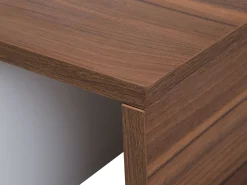 Movel De Tv Com 1 Portas Em Branco E Cor De Madeira Escura Yonkers