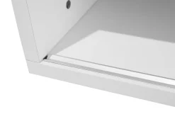 Movel De Tv Com 1 Portas Em Branco E Cor De Madeira Escura Yonkers