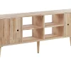 Movel De Tv Com 2 Portas E 4 Prateleiras Em Madeira Clara Chandler