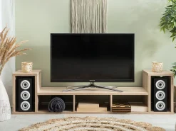 Movel De Tv Com 5 Prateleiras Castanho Claro Cordoba