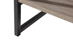 Movel De Tv Com 4 Prateleiras Em Madeira Taupe E Preto Carlisle