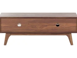 Movel De Tv Com 4 Prateleiras Em Cor De Madeira Escura E Branca Buffalo