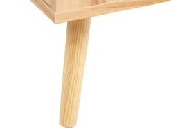Movel De Tv De Rattan Com 4 Gavetas E 1 Prateleira Em Cor De Madeira Clara Perote
