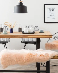 Pele De Ovelha Rosa Claro Uluru