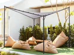 Pergula De Jardim Cinzenta 300 X 300 Cm Aventine