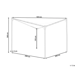 Pergula De Jardim Cinzenta 300 X 300 Cm Aventine