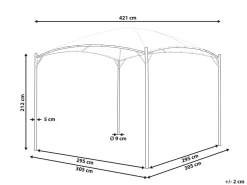 Pergula De Jardim Cinzenta 305 X 305 Cm Vomero