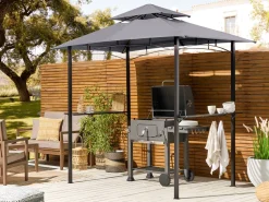 Pergula De Jardim Cinzenta 240 X 148 Cm Naro