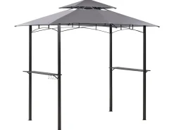 Pergula De Jardim Cinzenta 240 X 148 Cm Naro