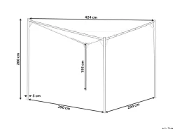 Pergula De Jardim Creme 300 X 300 Cm Aventine