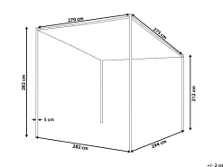 Pergula De Jardim Creme Creme 282 X 294 Cm Vimino
