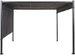 Pergula De Jardim Led Cinzento Escuro 310 X 310 Cm Parga