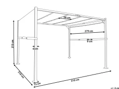 Pergula De Jardim Led Cinzento Escuro 310 X 310 Cm Parga