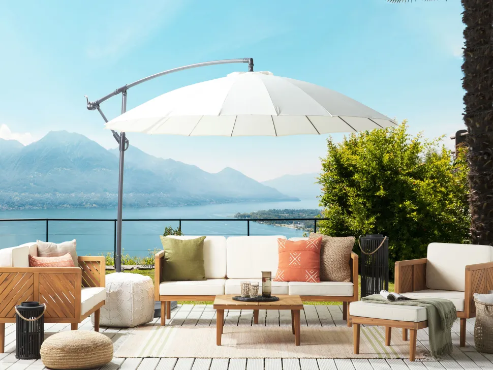 Poltrona De Jardim Em Madeira De Acacia Creme Baratti