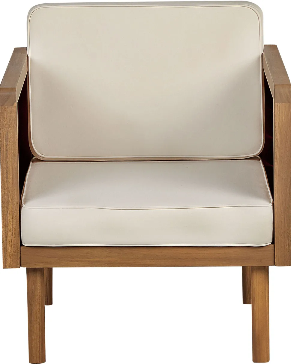 Poltrona De Jardim Em Madeira De Acacia Creme Baratti