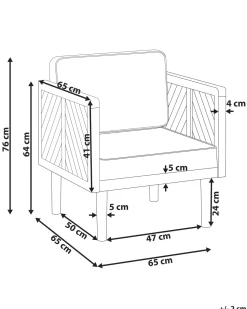 Poltrona De Jardim Em Madeira De Acacia Creme Baratti