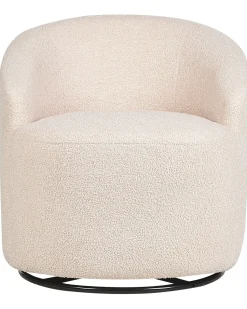 Poltrona Em Tecido Boucle Creme Davik