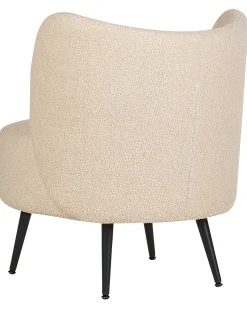 Poltrona Em Tecido Boucle Creme Otsby