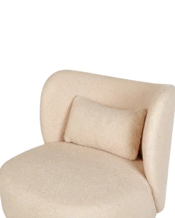 Poltrona Em Tecido Boucle Creme Otsby