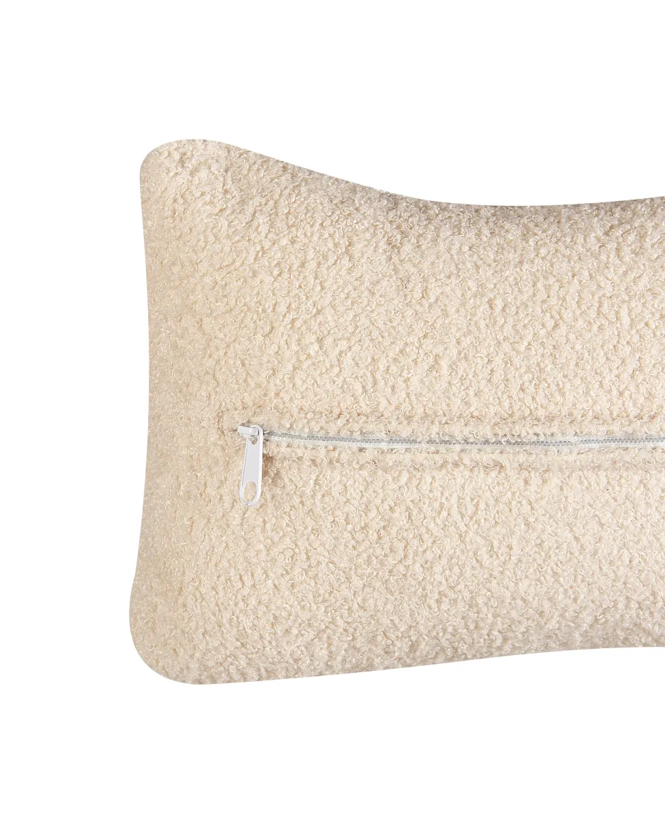 Poltrona Em Tecido Boucle Creme Otsby