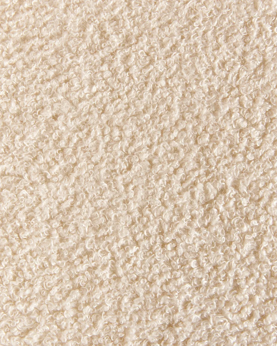 Poltrona Em Tecido Boucle Creme Otsby