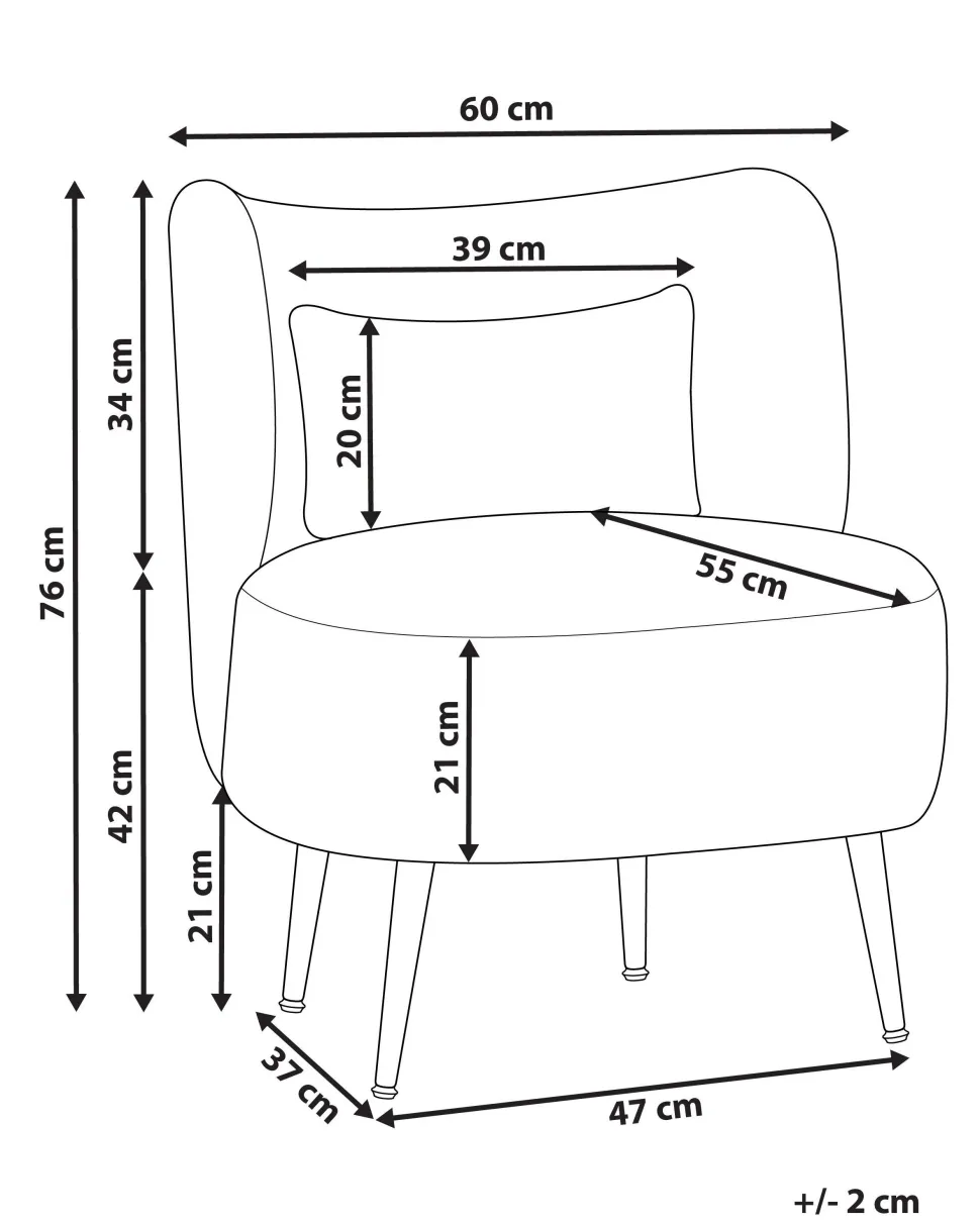 Poltrona Em Tecido Boucle Creme Otsby