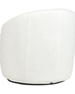 Poltrona Em Tecido Boucle Branco Davik