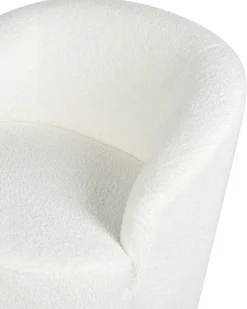 Poltrona Em Tecido Boucle Branco Davik