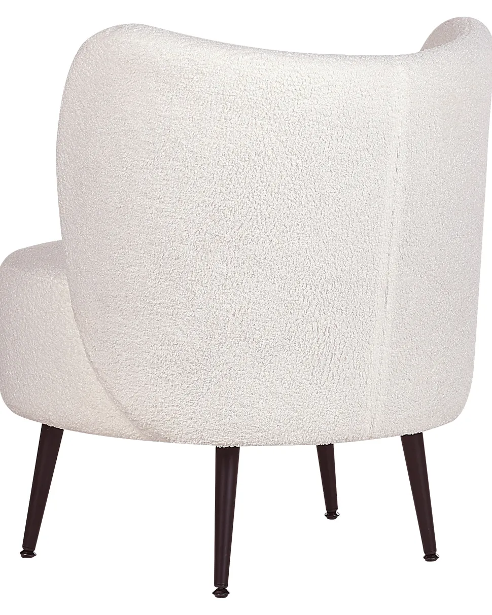 Poltrona Em Tecido Boucle Branco Otsby