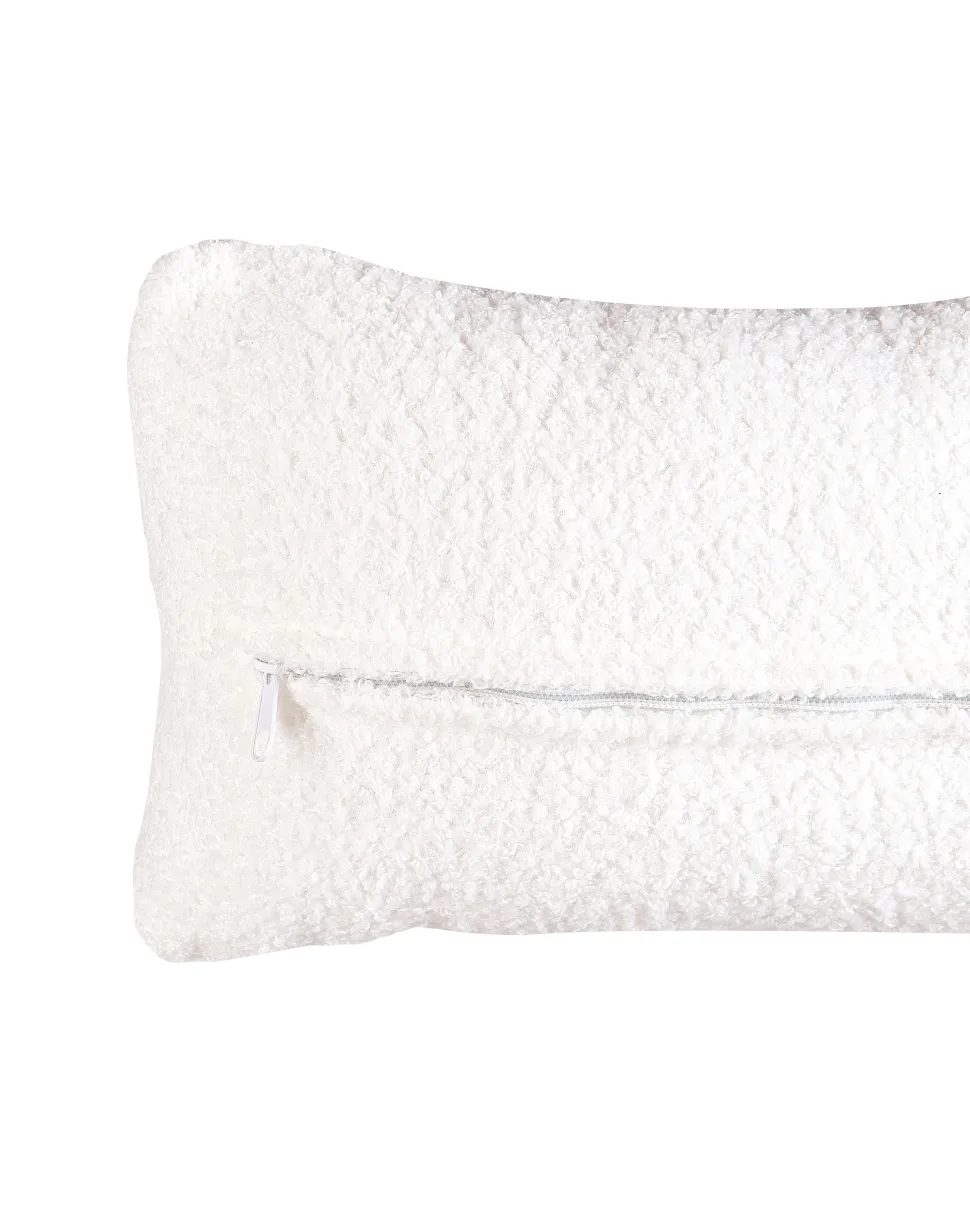 Poltrona Em Tecido Boucle Branco Otsby