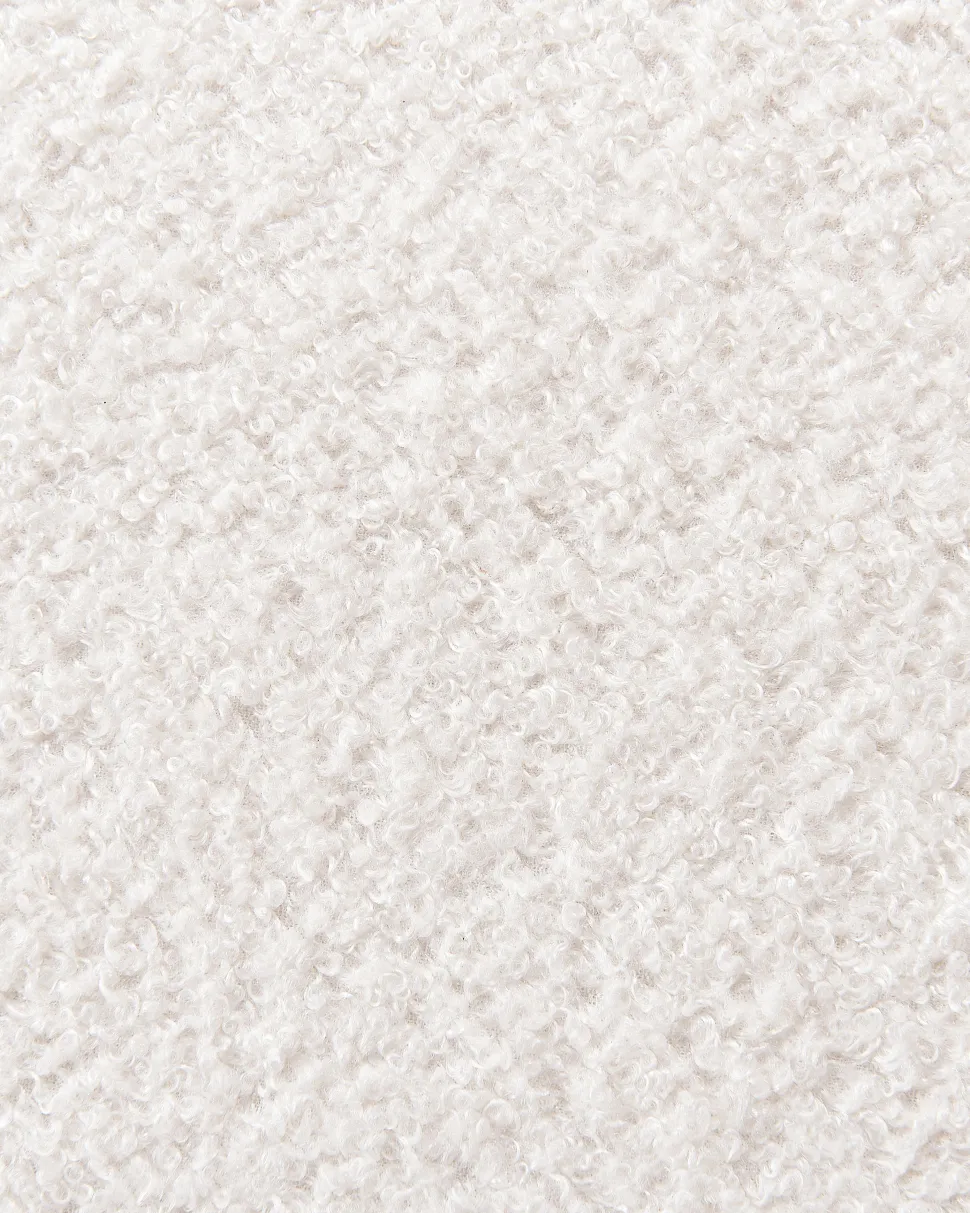 Poltrona Em Tecido Boucle Branco Otsby