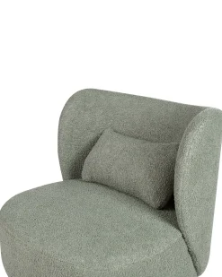 Poltrona Em Tecido Boucle Verde Claro Otsby