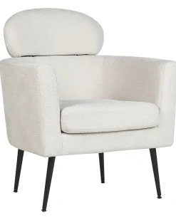 Poltrona Em Tecido Branco Soby