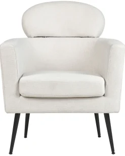 Poltrona Em Tecido Branco Soby