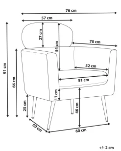 Poltrona Em Tecido Branco Soby
