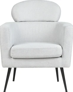 Poltrona Em Tecido Cinzento Claro Soby