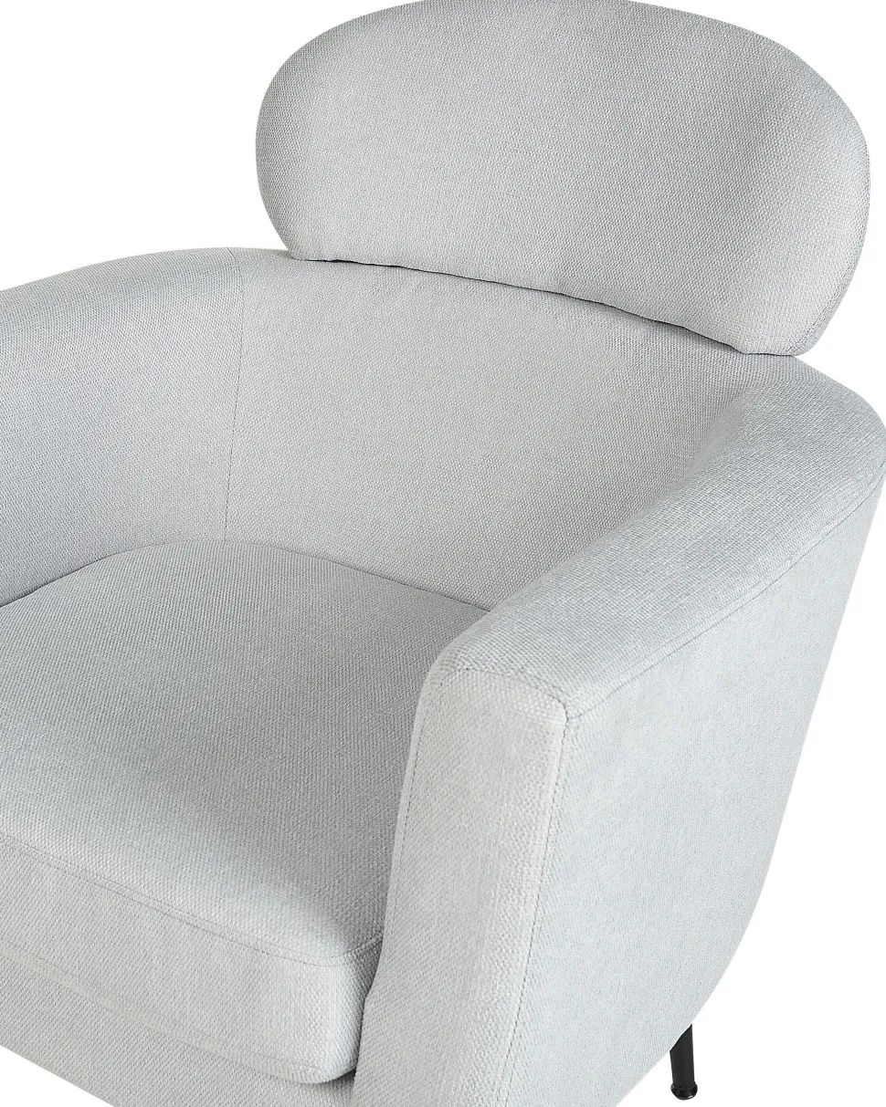 Poltrona Em Tecido Cinzento Claro Soby