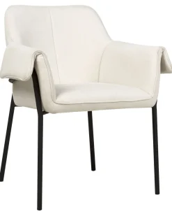 Poltrona Em Tecido Creme Arla