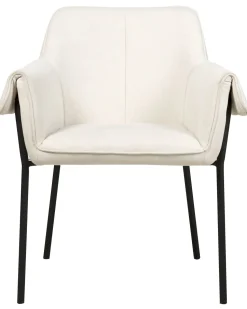 Poltrona Em Tecido Creme Arla