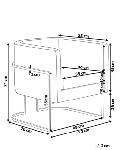 Poltrona Em Veludo Creme Sirkka