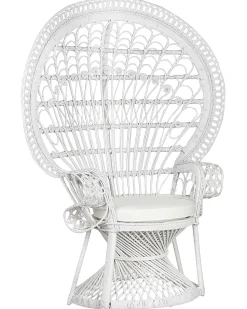 Poltrona Pavao De Rattan Branca Emmanuelle