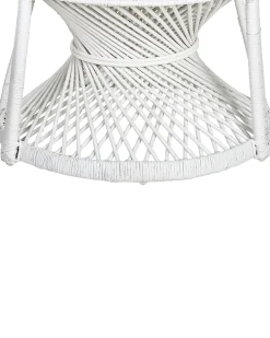Poltrona Pavao De Rattan Branca Emmanuelle