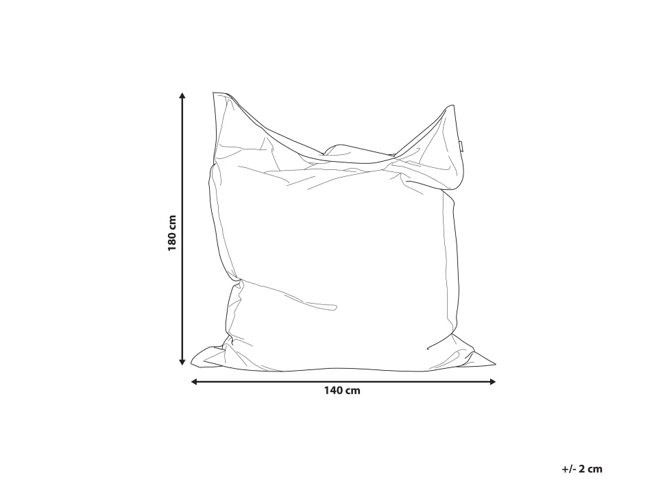 Pufe Almofada Amarelo 140 X 180 Cm Fuzzy